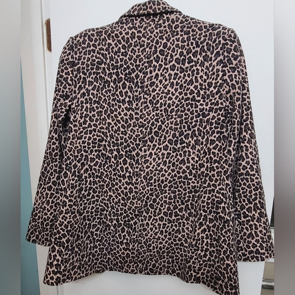 EXPRESS One Button Peak Lapel Blazer Size Small In Leopard Print - Picture 11 of 11